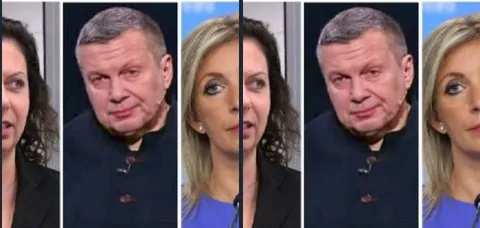 Три лица с одинаковой реакцией