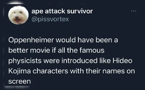 Oppenheimer With Kojima-Style Introductions