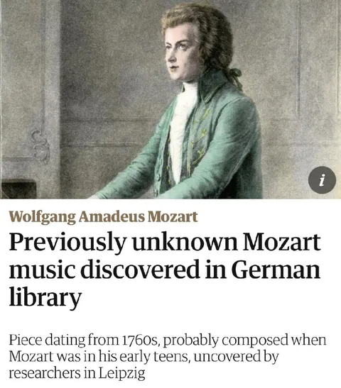 Previously Unknown Mozart Music