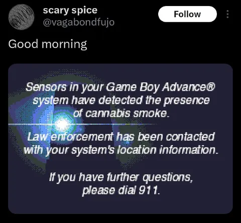 Cannabis Detected on Game Boy