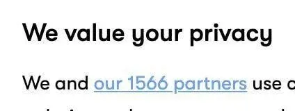 We Value Your Privacy Popup