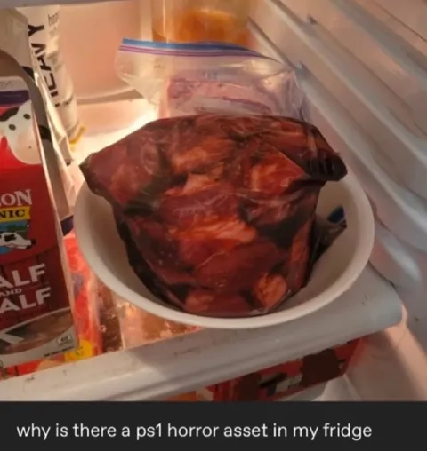 PS1 Horror Asset in the Fridge