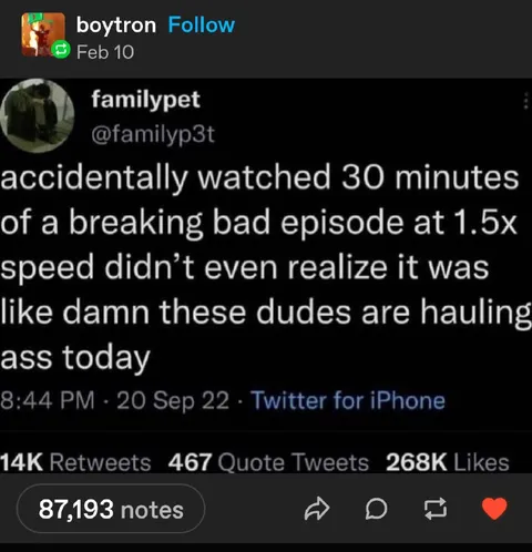 Breaking Bad at 1.5x Speed