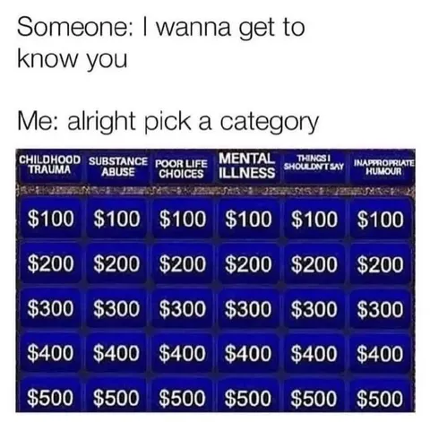 Pick a Category for My Trauma