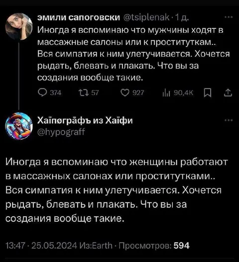 Когда меняют мужчин на женщин