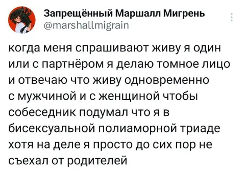 Живу с мужчиной и женщиной