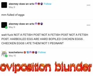 Oviposition Blunder Egg Panic