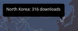 North Korea Download Count