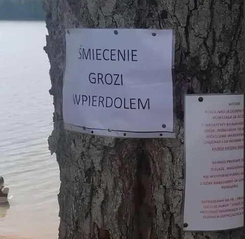 Śmiecenie grozi wpierdolem