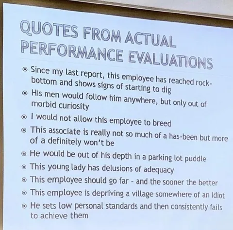 Savage Performance Evaluation Quotes