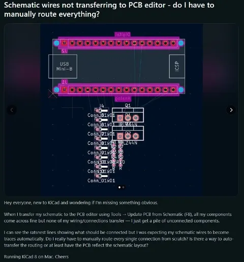 Schematic Wires Not Transferring