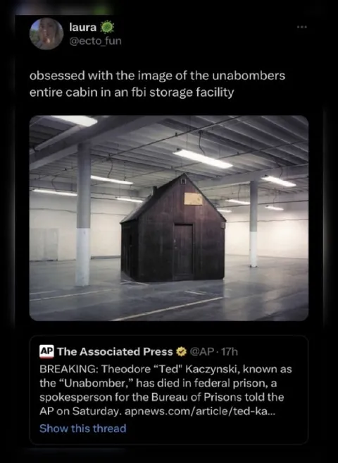 Unabomber Cabin in FBI Storage