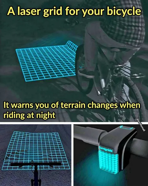 Laser Grid Bicycle Warning