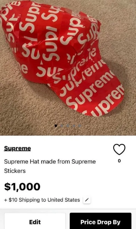 Supreme Sticker Hat