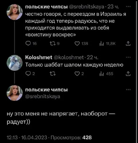 Шаббат вместо воистину воскрес