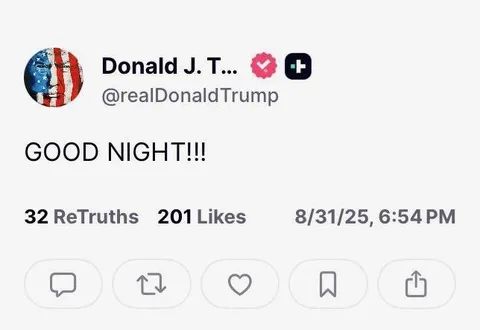 Trump Good Night Post