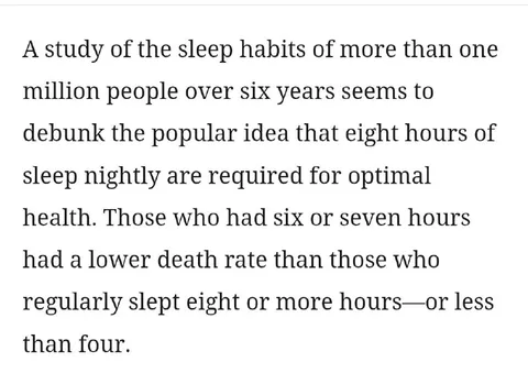 Sleep Study Eight Hours Debunked
