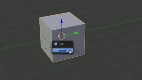 Deleting the Blender Cube