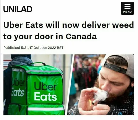 Uber Eats delivers weed