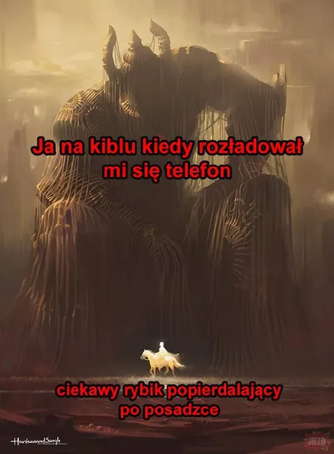 Ciekawy rybik pod gigantem