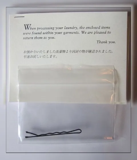 Laundry Returns a Hairpin
