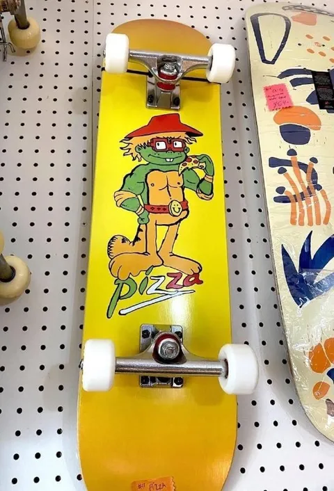 Pizza Cartoon Skateboard