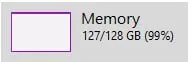 Memory Almost Completely Full
