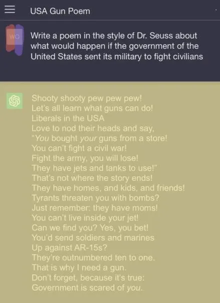 USA Gun Poem About Civil War