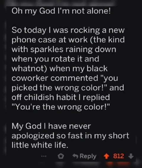 Wrong Color Coworker Comment