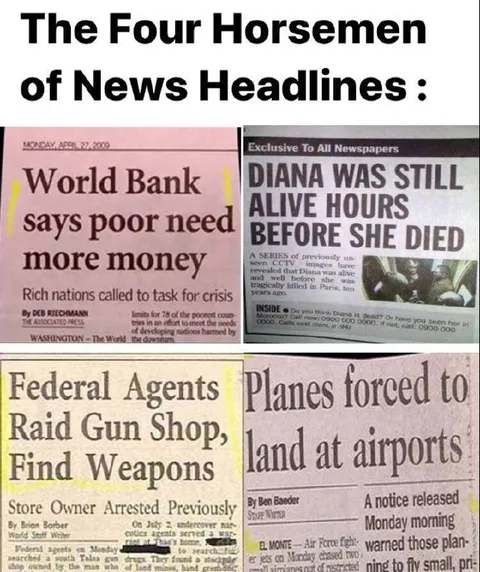 The Four Horsemen of News Headlines
