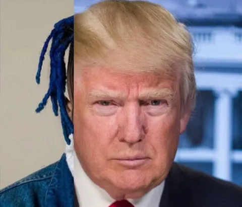Трамп с синими дредами
