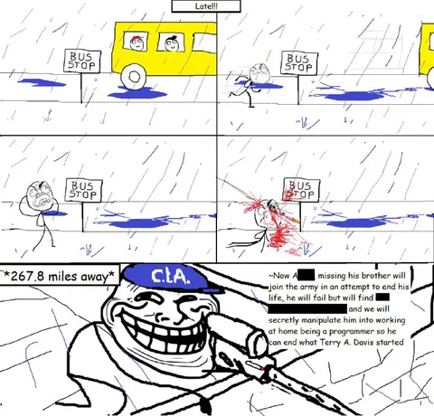 Trollface Misses the Bus