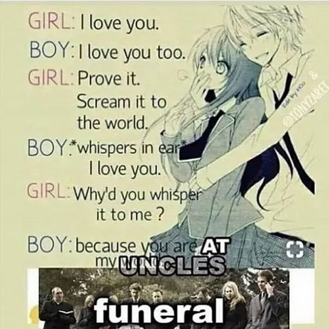 Whispering at Uncle's Funeral