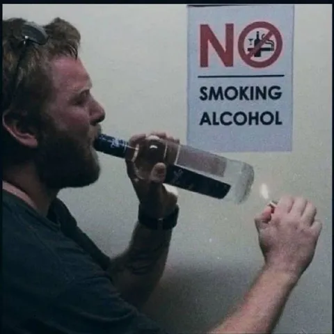 Drinking Under a No Alcohol Sign