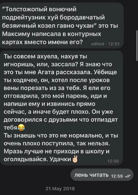 Лень читать переписку