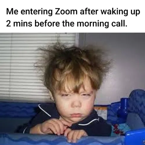 Sleepy Child Joining Zoom