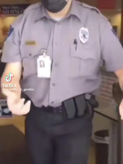 Security Guard Blocks the Door