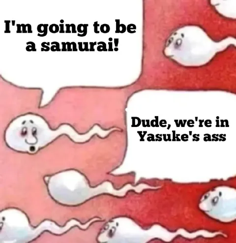 Sperm Cells in Yasuke’s Ass