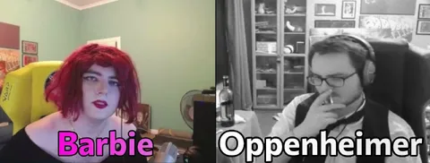 Barbie Oppenheimer Split Screen