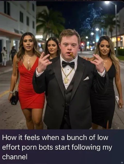 Low-Effort Porn Bots Following