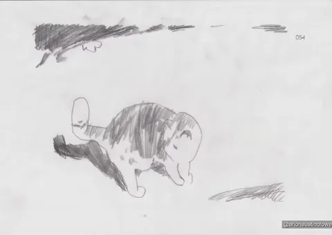 Нарисованный кот оживает