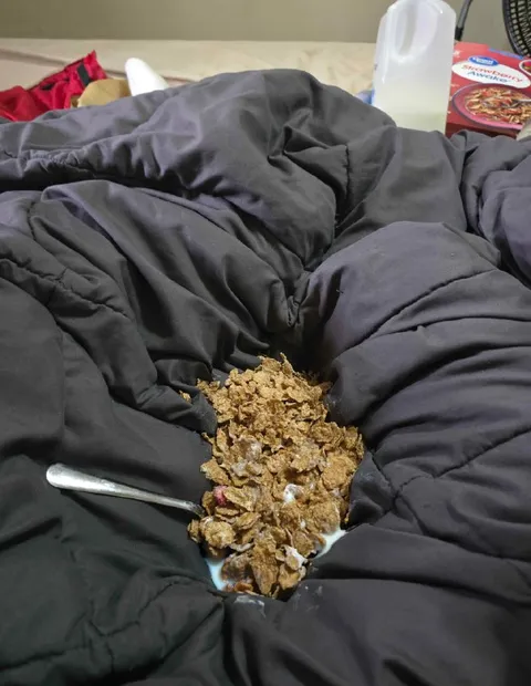 Cereal Served in Bed