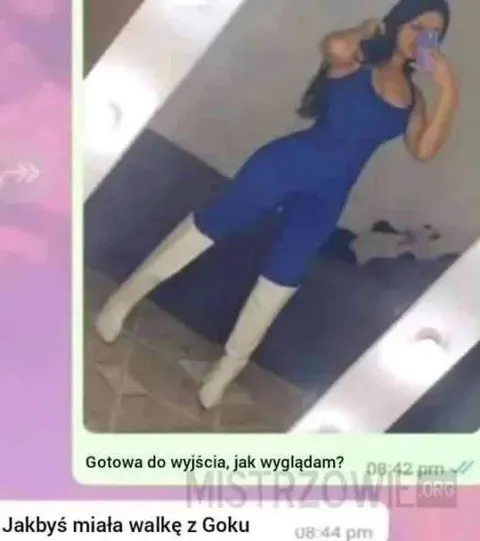 Gotowa do wyjścia jak po walce
