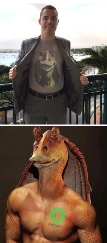 Muscular Bitcoin Jar Jar