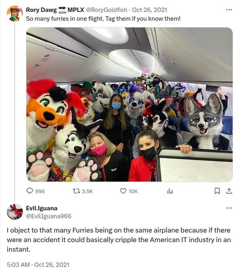 Furries on the Same Flight