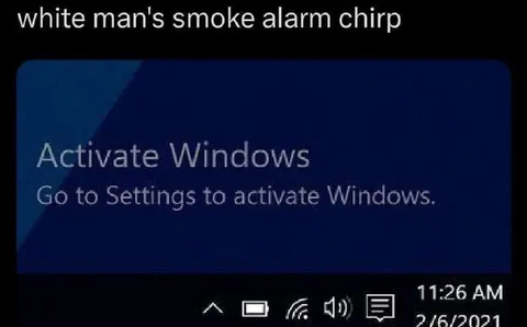 White Man's Smoke Alarm Chirp