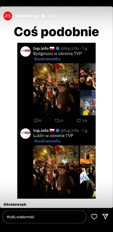 Coś podobnie — protesty w obronie TVP