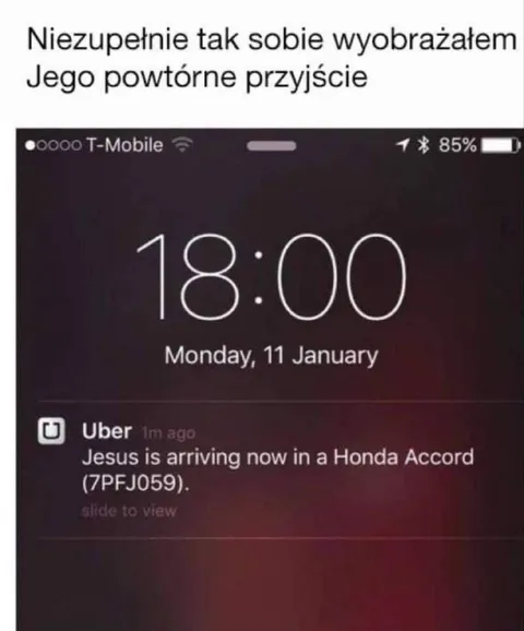 Jezus przyjeżdża Uberem