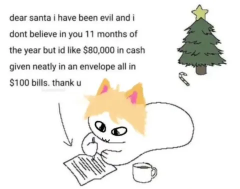 Dear Santa, I Want Cash