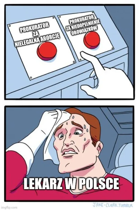 Lekarz w Polsce wybiera guzik